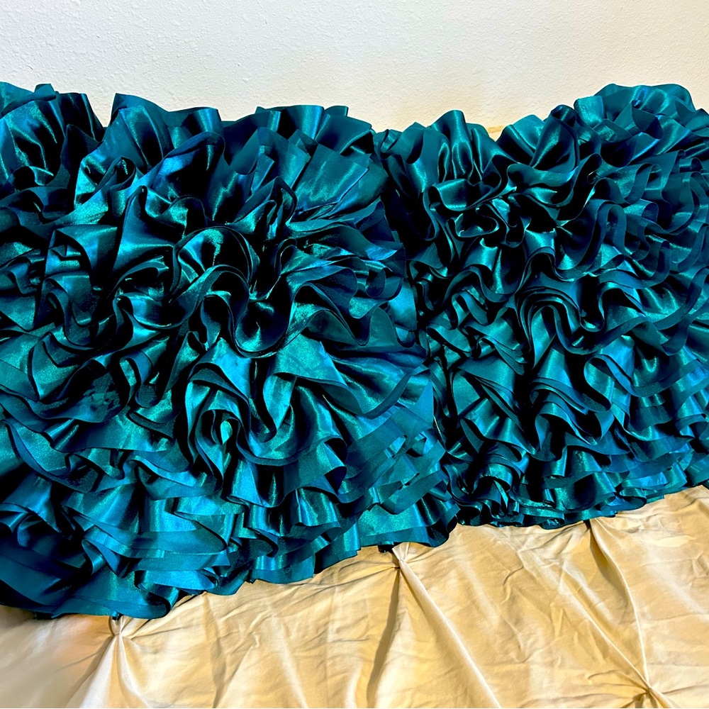 Teal Pier 1 Flounce Throw Pillows (Set of 2)